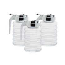3 Açucareiros Vidro Com Tampa Plástico Cromada Porta Açúcar Restaurante Barzinho Decoração De Mesa 3 Açucareiros Vidro Com Tampa Plástico Cromada Porta Açúcar Restaurante Barzinho Decoração De Mesa