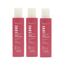3 Água Micelar Rosa Mosqueta Hidrata Remove Maquiagem 300ml
