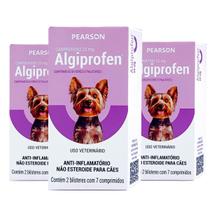 3 Algiprofen Anti-inflamatório 22mg Cães até 5Kg Pearson - 42 Comprimidos