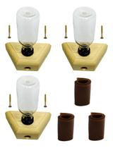 3 Alimentador Para Abelhas Sem Ferrão + 3 Rolinhos De Cera 3 Alimentador Para Abelhas Sem Ferrão + 3 Rolinhos De Cera