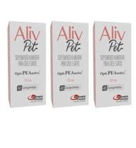 3 Aliv Pet 150 Mg Suplemento Alimentar para Cães Cachorro Cão Gatos 40 comprimidos Kit