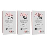 3 Aliv Pet 50 Mg Suplemento Alimentar para Cães Cachorro Cão Gatos 40 comprimidos Kit