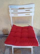 3 almofadas futon assento para cadeira - vermelho - nacional