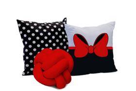 3 almofadas kit completo estampas sofisticadas capa c zíper e refil com varias cores para quarto sala e escritorio