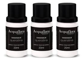 3 Ampolas Fluido Concentrado De Queratina 20ml - Reconstrução Capilar Acquaflora