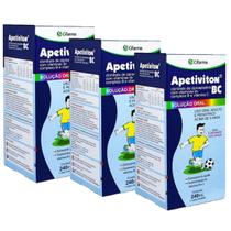 3 Apetiviton Bc 240ml Estimulante De Apetite Ganho De Peso