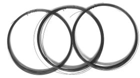 3 Arames/fios rígidos de aço inox 302 preto 0,35 Mm c/10 Mt cada