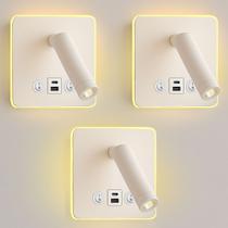 3 Arandela De Parede Leitura Flexível Led Usb E Usb-c Bet98 3 Arandela De Parede Leitura Flexível Led Usb E Usb-c Bet98