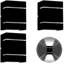 3 Arandelas Externa 2 Frisos Foco Fachos Parede Muro Preto 3 Arandelas Externa 2 Frisos Foco Fachos Parede Muro Preto