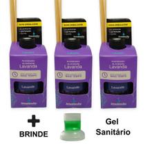 3 Aromatizador Ambiente Lavanda Senalândia Difusor Vareta Perfume Casa 280ml Odorizador - Envio Já