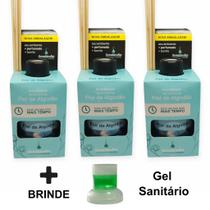 3 Aromatizante Ambiente Flor de Algodão Difusor Vareta Perfume Casa 280ml Odor Senalândia - Envio Já
