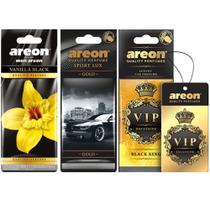 3 Aromatizante P/Carro Areon Vanilla, Sport Lux Gold E King