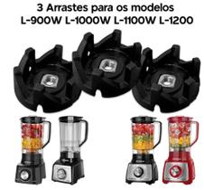 3 Arrastes Copo Liquidificador Mondial L-99 L-850 L-900 L-1000 L-1200 3 Arrastes Copo Liquidificador Mondial L-99 L-850 L-900 L-1000 L-1200