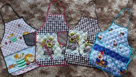 3 Aventais estampado Emplastificado adulto