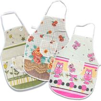 3 Aventais Térmico Estampado - Alta Qualidade Estampado 45x65