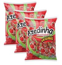 3 Bala Azedinha Mastigável Sabor Morango Cory Pacote 500g