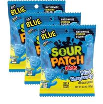 3 Bala Azedinha Sour Patch kids Sabor RASPBERRY Sachê 100g