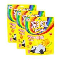 3 bala goma skittles gummies fruity sabor suco de frutas 50g