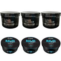 3 Balm Pós-barba 100g + 3 Gel Ultra Fixação Long Barber 300g