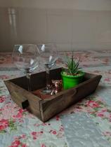 3 Bandeja de madeira cantinho café decoração rústico