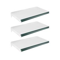 3 Bandejas Ponta 40X73 Para Gôndolas New Plus E Pe Verde