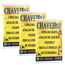 3 Banner Chaveiro 40x60 Cm