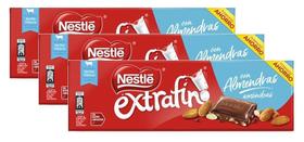 3 Barra Chocolate Ao Leite E Amêndoas Nestlé Extrafino 270G