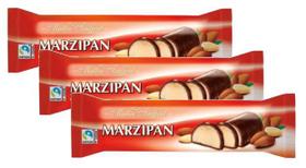 3 barra truffout marzipan com cobertura de chocolate 100g