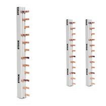 3 Barramento Trifásico 16 Polos 80A Steck S3F285B 440V DIN