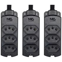 3 Barras de Tomada Régua Múltipla Tripla Para Extensão 20a Preta TMU3-320 3 Barras de Tomada Régua Múltipla Tripla Para Extensão 20a Preta TMU3-320