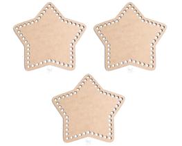3 Bases MDF Estrela Crochê/Fio de Malha - 21cm x 21cm 3 Bases MDF Estrela Crochê/Fio de Malha - 21cm x 21cm