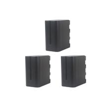 3 baterias Np-f960 7.4v P/ Filmadora e Iluminador Led t