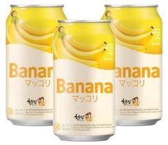 3 Bebida Alcoólica De Arroz Coreana Makgeolli Banana 350Ml