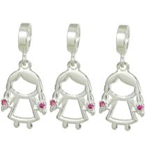 3 Berloque Pingente Prata Legitima Menino Menina Filha Filho 3 Berloque Pingente Prata Legitima Menino Menina Filha Filho