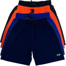 3 Bermuda Infantil Juvenil Masculina Elastic Tactel com Elastano Liso Praia Verão