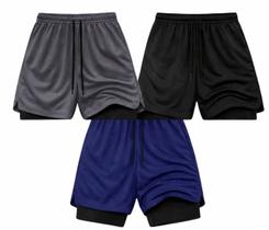 3 Bermuda Shorts Masculino Academia Treino Dry Fit Premium 3 Bermuda Shorts Masculino Academia Treino Dry Fit Premium