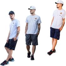 3 Bermuda Shorts Masculino Dry Fit Fitness Esportivo 2 Bolso