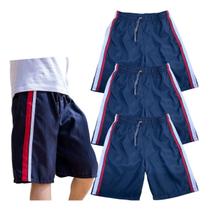 3 Bermudas Short Infantil Tactel Praia Verão Escolar 014