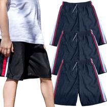 3 Bermudas Shorts Infantil Tactel Básico Verão 014