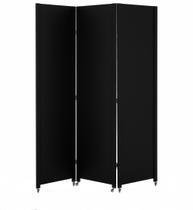 3 Biombo Pintado Sanfonado Com Rodinhas E Dobradiças Painel Mdf Folha Divisor Divisória Separador De Ambiente Branco Ou Preto Vários Modelos