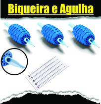 3 Biqueira Tatuagem C/ Agulha Bico Tattoo Combo E 15 Mg