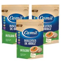 3 Biscoito De Arroz Integral Camil 150g Total 450g 3 Biscoito De Arroz Integral Camil 150g Total 450g