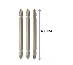 3 Bits Ponteira Parafusadeira Furadeira Ph2 Dupla Cr-v 65mm