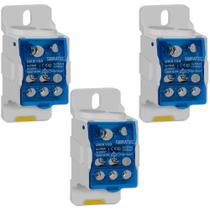 3 BLOCO DE DISTRIBUICAO 160A AZUL UKK-160 FIXACAO TRILHO DIN 1 ENTRADA 70MM E 1 Entrada 16mm com 6 SAIDAS CABO 16MM