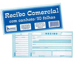 3 Blocos De Recibo Comercial Com Canhoto 50 Folhas