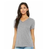 3 blusa feminina basica slim lisa gola v academia