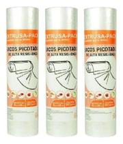 3 Bobinas Sacos Picotados 30x38cm Rolo Com 500 Unids Cada