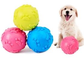 3 Bolas Bolinhas Com Apito Pet para Cães Cachorros Pequenos e Médios - Coloridas