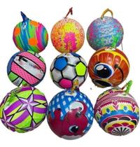 3 Bolas De Vinil Com Mola Ioio Ping Pong 23cm Para Recreação