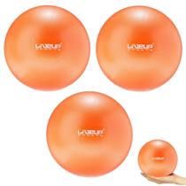 3 Bolas Overball para Pilates 25cm Laranja Liveup Sports